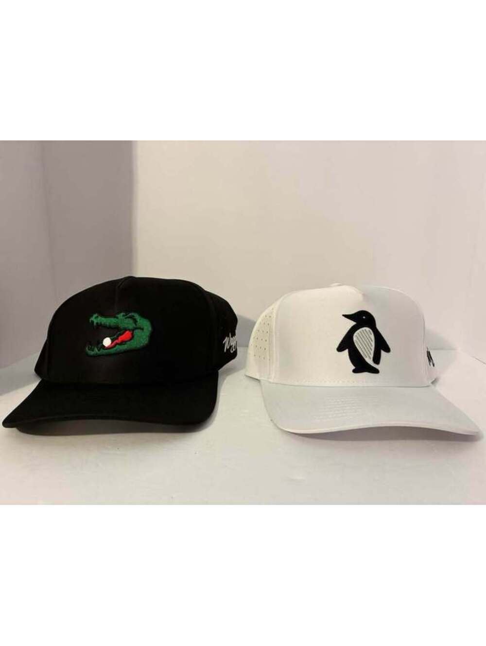 Waggle Waddle Wedge Snapback Hats  **have the penguin and bass in stock**